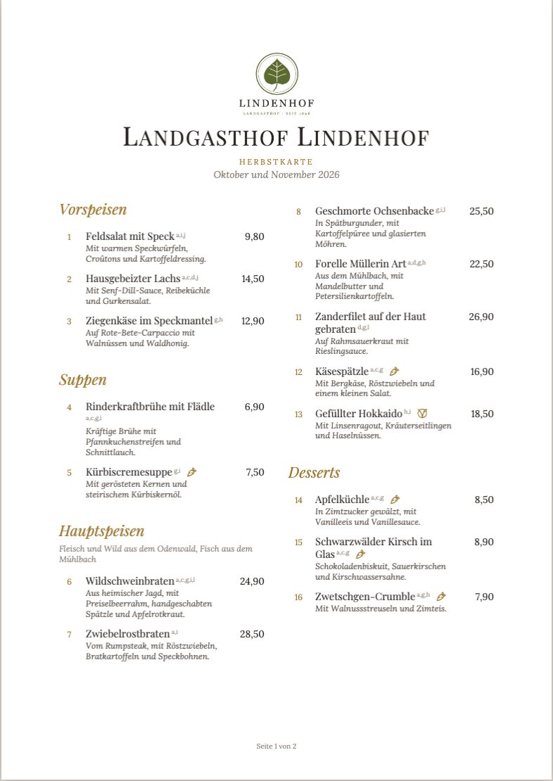 Elegant mit goldenen Abschnitten