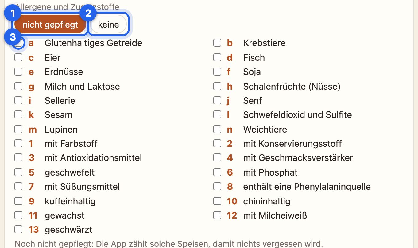 Die Allergene des Wildgulaschs, noch nicht gepflegt