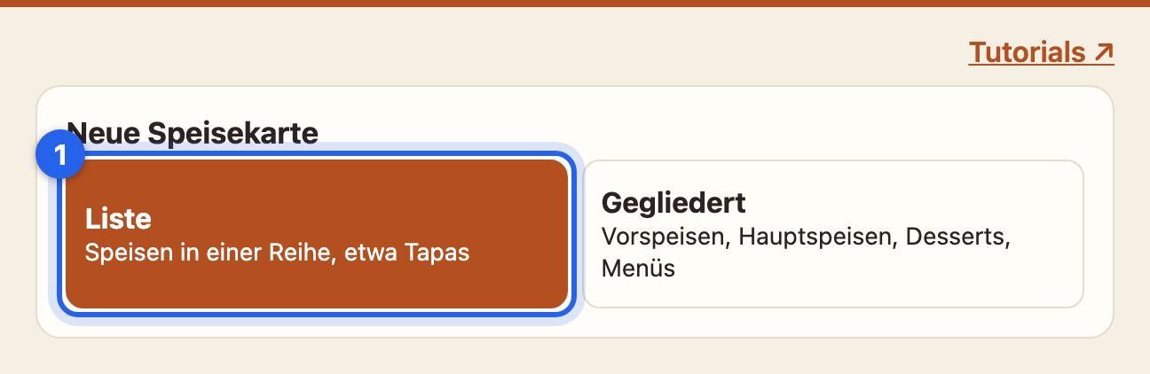 Die Seite Karten mit den Knöpfen Liste und Gegliedert